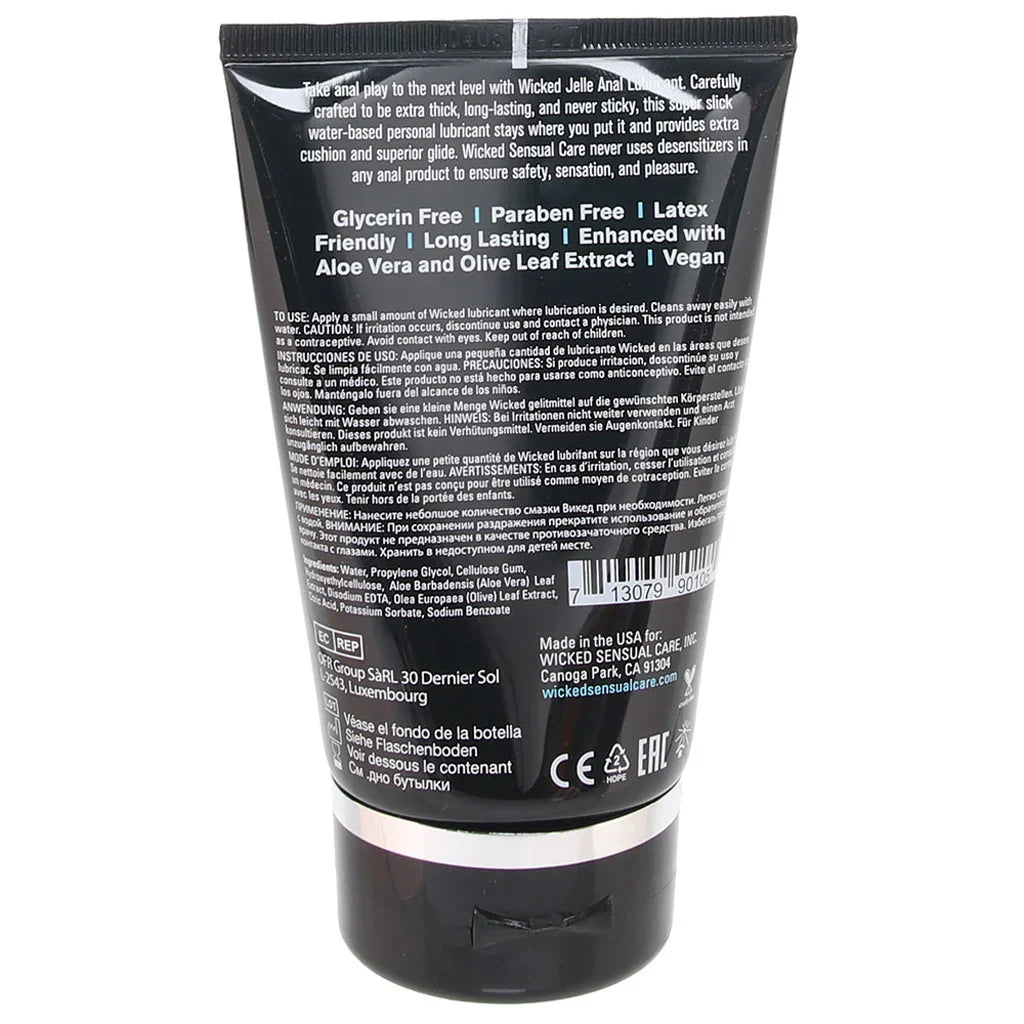 Jelle Water Based Anal Lubricant in 4oz/120ml - 4oz/120ml – Edmonton adult store – close-up view