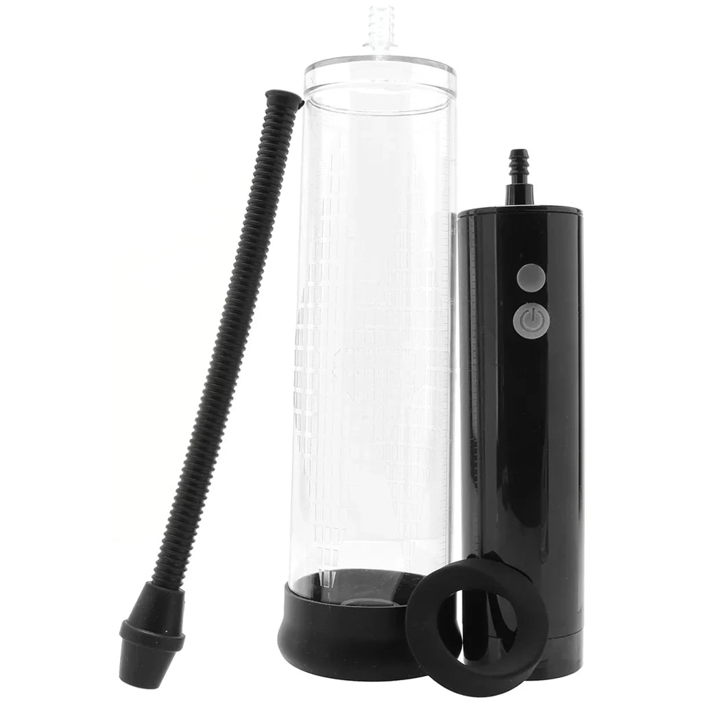 Pumped Extreme Power Rechargeable Auto Pump in Clear – Heaven Boutique Edmonton – side view