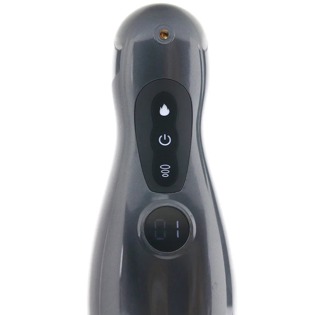 Pumped Virtuo Auto Stroker in Gunmetal – Edmonton adult store – close-up view