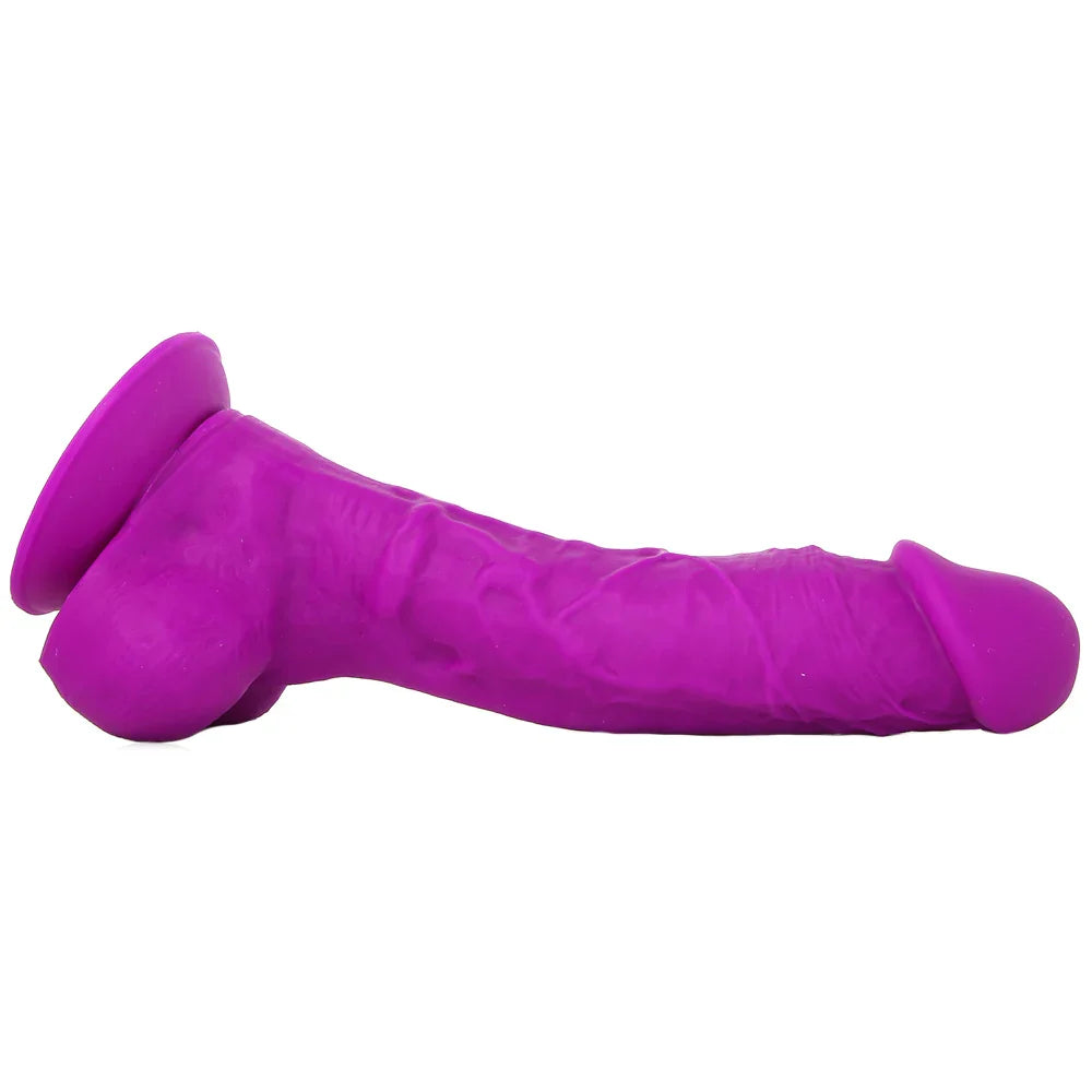 ColourSoft 8 Inch Silicone Dildo in Purple – Edmonton adult boutique – features