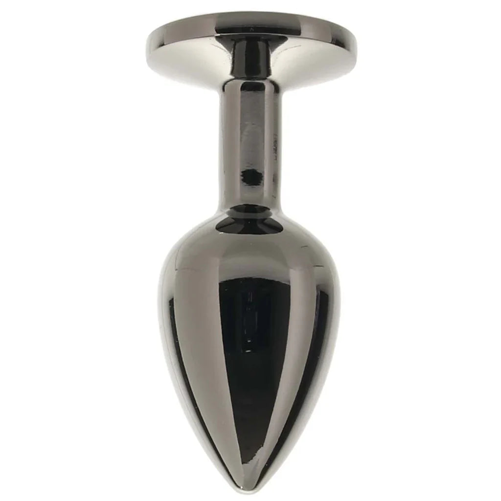 Black Gem Anal Plug in Small - Small – Heaven Boutique Edmonton – side view
