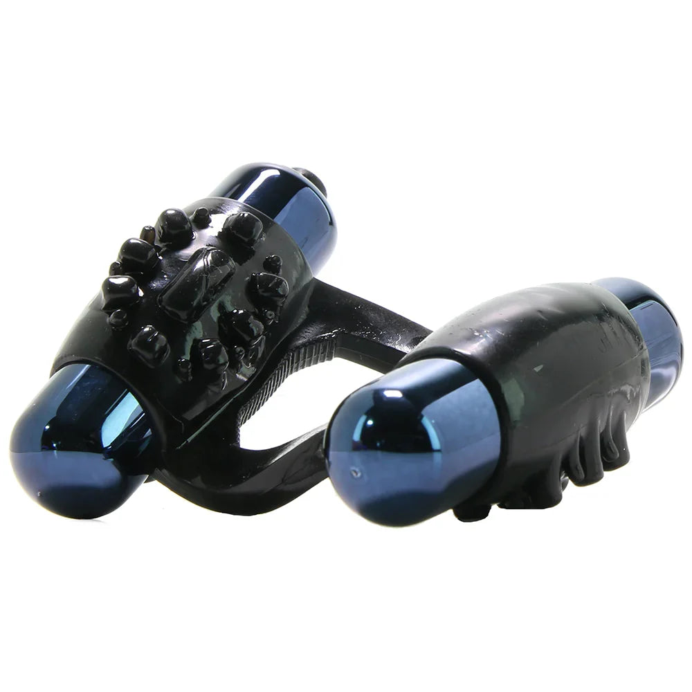 Duo-Vibrating Super Ring in Black – Edmonton adult boutique – features