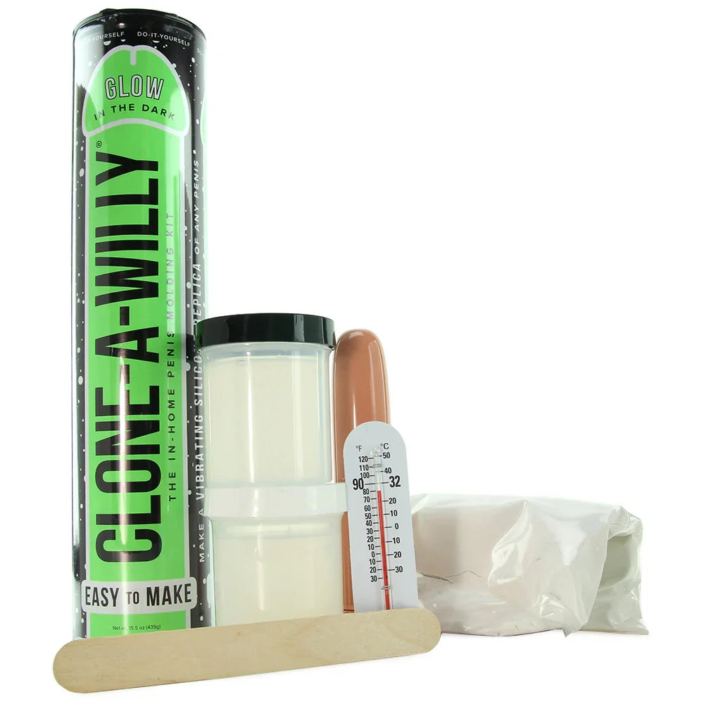 Clone-A-Willy Vibrator Kit in Glow in the Dark – Edmonton adult boutique – features
