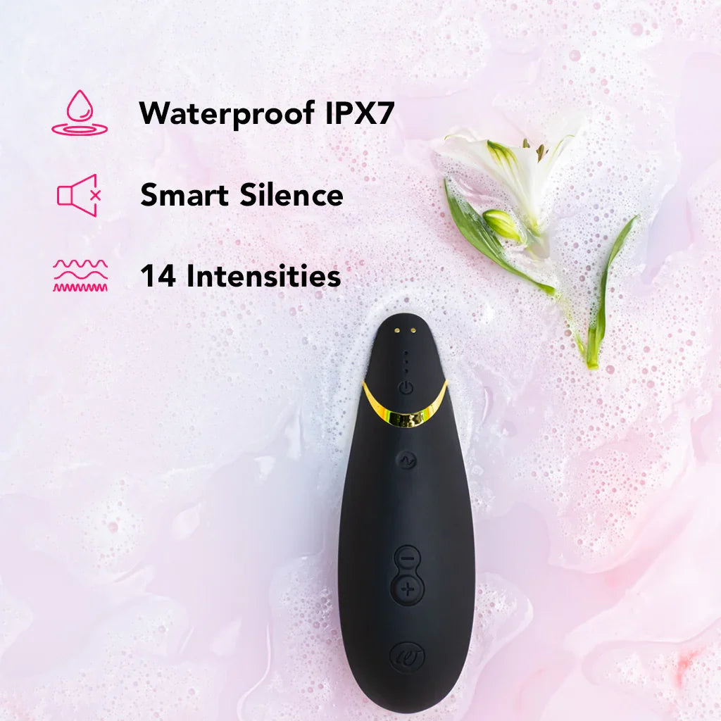 Womanizer Premium 2 Pleasure Air Stimulator in Black Edmonton – product detail