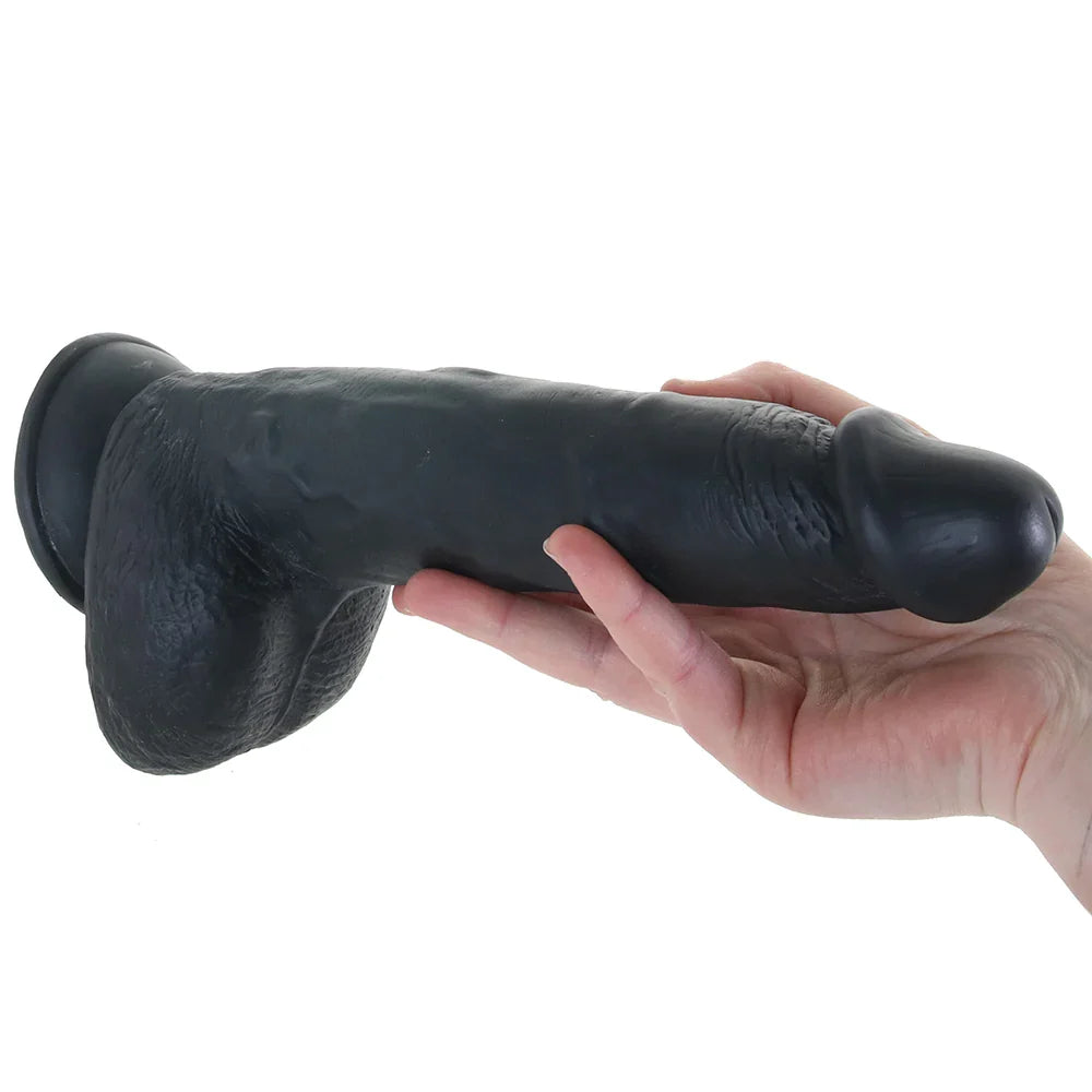 Master Cock Beefy Brad 9 Inch Ballsy Dildo in Black Edmonton – product detail