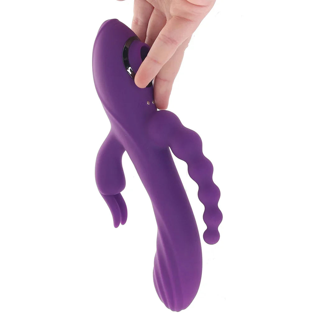 Fourgasm Triple Stimulator Sucking Rabbit Vibe in Purple Edmonton – product detail