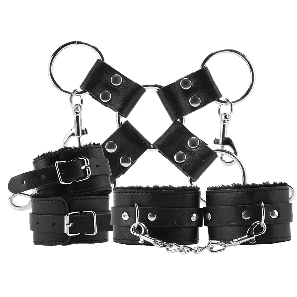 Intermediate Bondage Kit in Black – Heaven Boutique Edmonton – side view