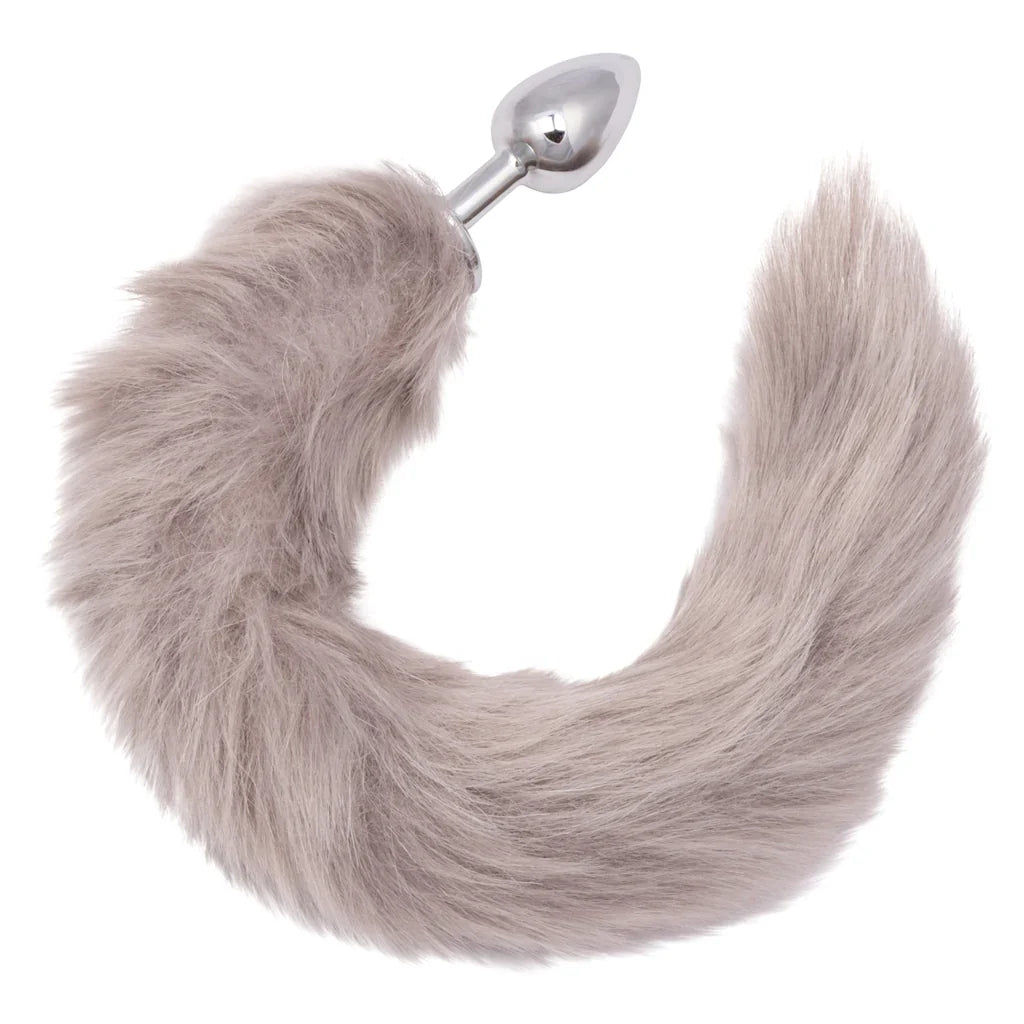 Running Wild Grey Tail Plug – Heaven Boutique Edmonton – side view