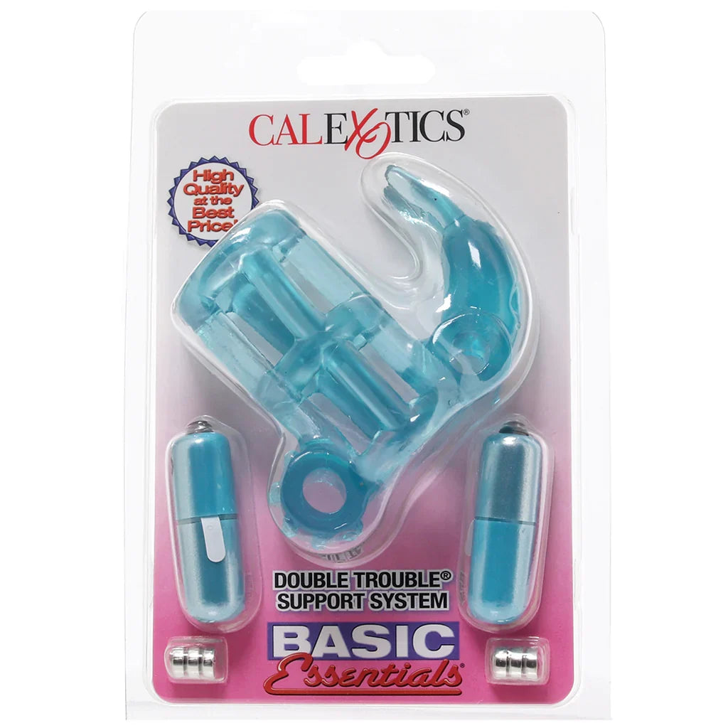 Double Trouble Vibrating Support System in Blue — buy in Edmonton | Heaven Boutique