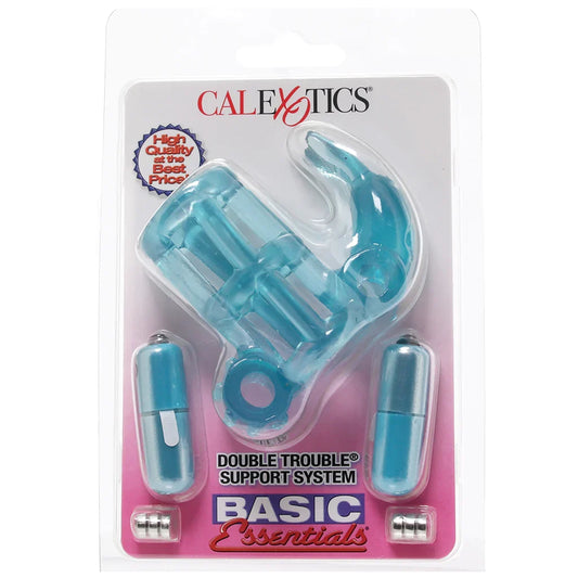 Double Trouble Vibrating Support System in Blue — buy in Edmonton | Heaven Boutique