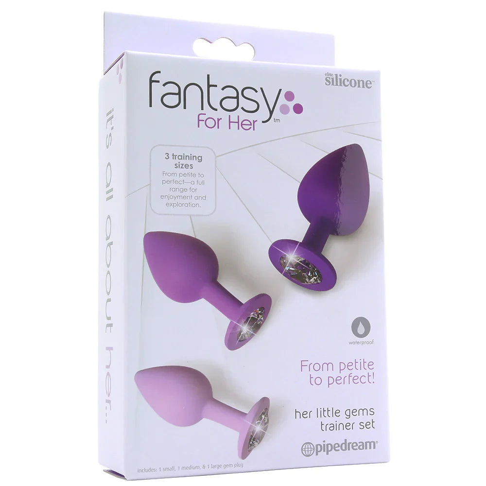 Fantasy For Her Little Gems Anal Plug Set – Small Plug with Gem Base