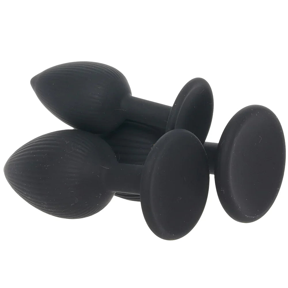 Renegade Triple Ace Silicone Butt Plug Kit – Edmonton adult store – close-up view