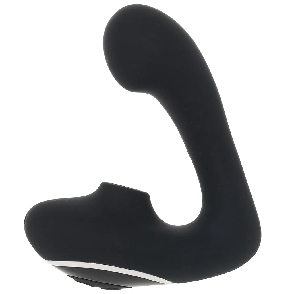 Greedy Girl Duet Stimulator with Clitoral Suction – Heaven Boutique Edmonton – side view