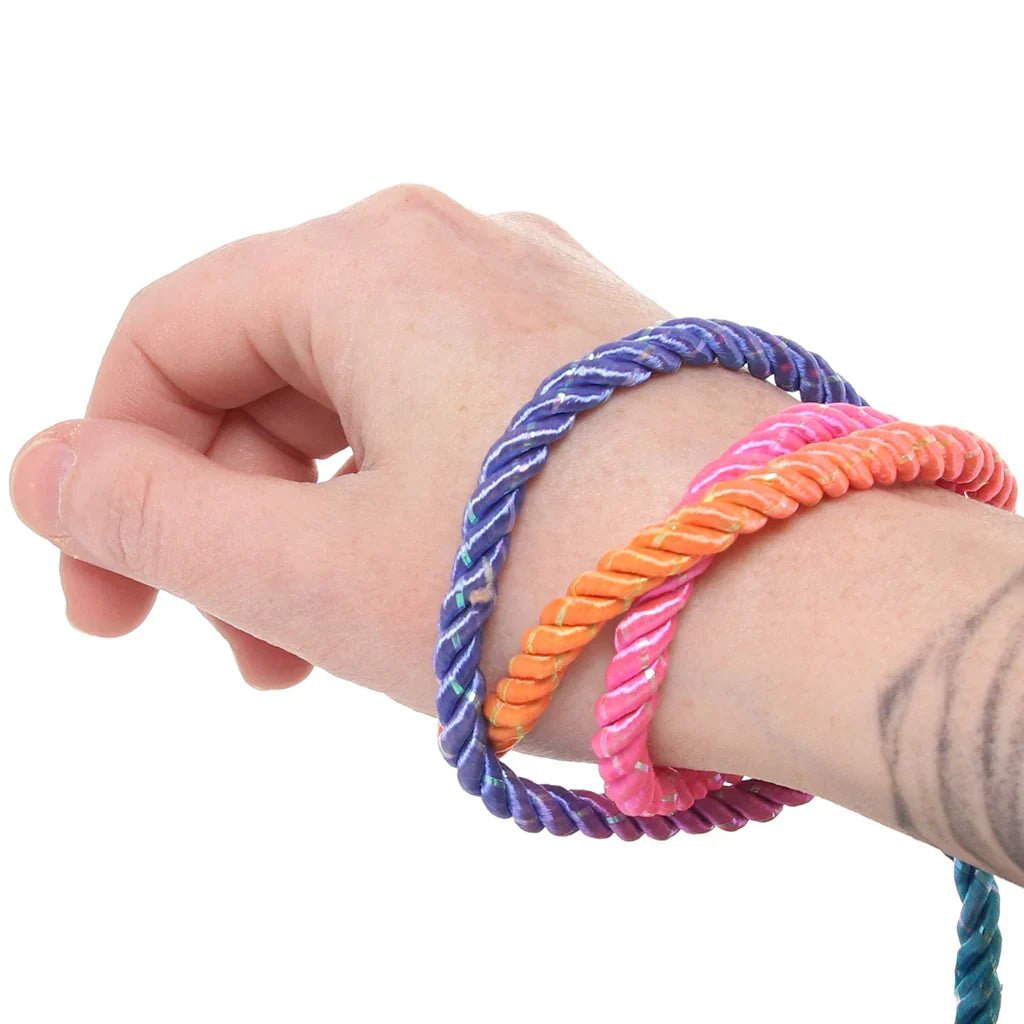 Ouch! 32.8'/10m Bondage Rope in Vibrant Rainbow – Edmonton adult shop – in use view