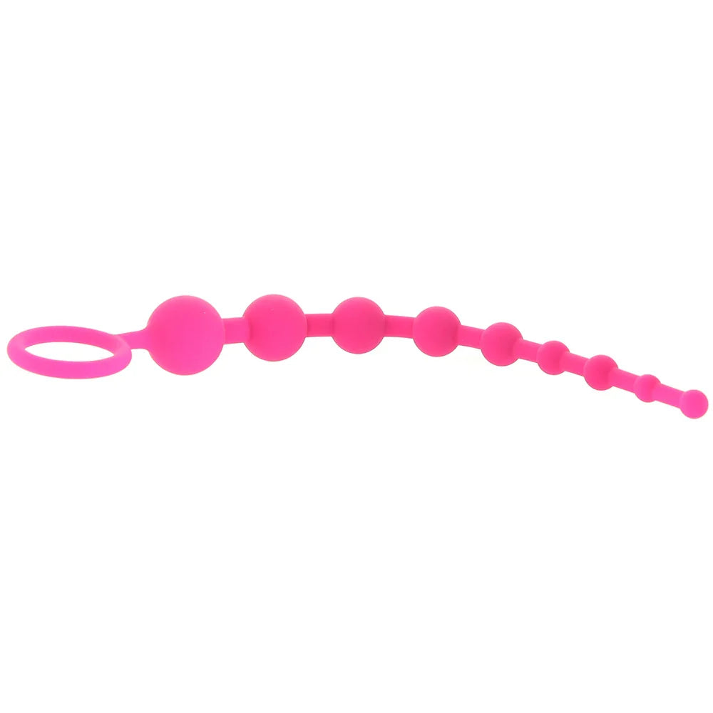 All About Anal Seamless Anal Beads in Pink – Edmonton adult boutique – features