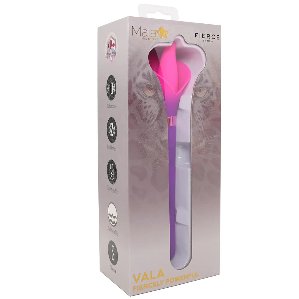 Vala Fiercely Powerful Silicone Flower Vibe in Purple — buy in Edmonton | Heaven Boutique