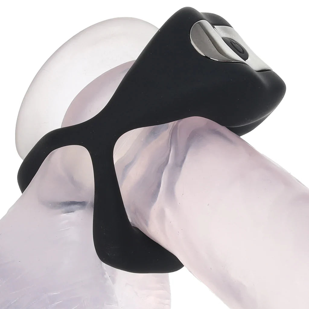 Techno Strobe Vibrating Cock Ring in Black – Edmonton adult boutique – features