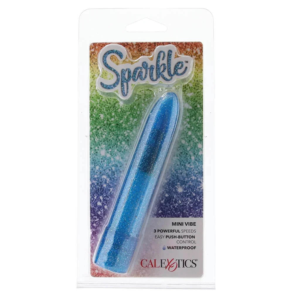 Sparkle Mini Vibe in Blue – Edmonton adult store – close-up view