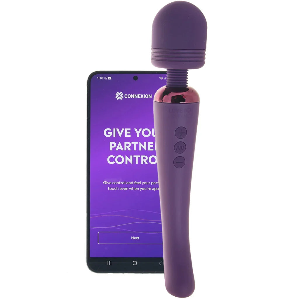 Love Distance Grasp App Controlled Wand – Edmonton adult shop – in use view