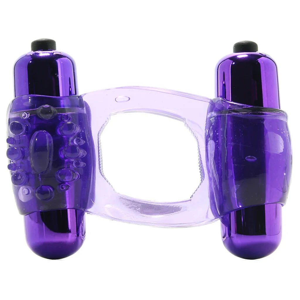 Duo-Vibrating Super Ring in Purple – Heaven Boutique Edmonton – side view