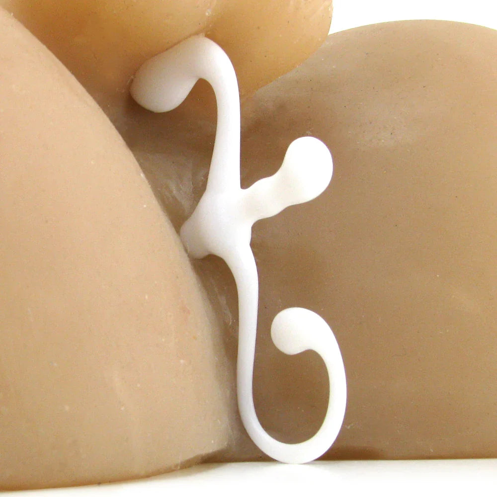 Blue Line 5 Inch Male P-Spot Massager in White – Heaven Boutique Edmonton – side view
