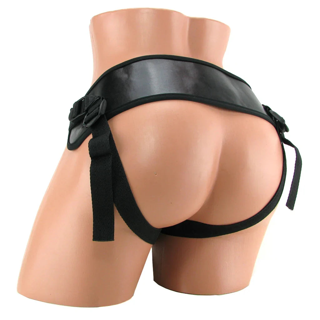 Real Skin Whoppers Vibe & Universal Harness in 7 Inches - 7 Inches – Edmonton adult store – close-up view