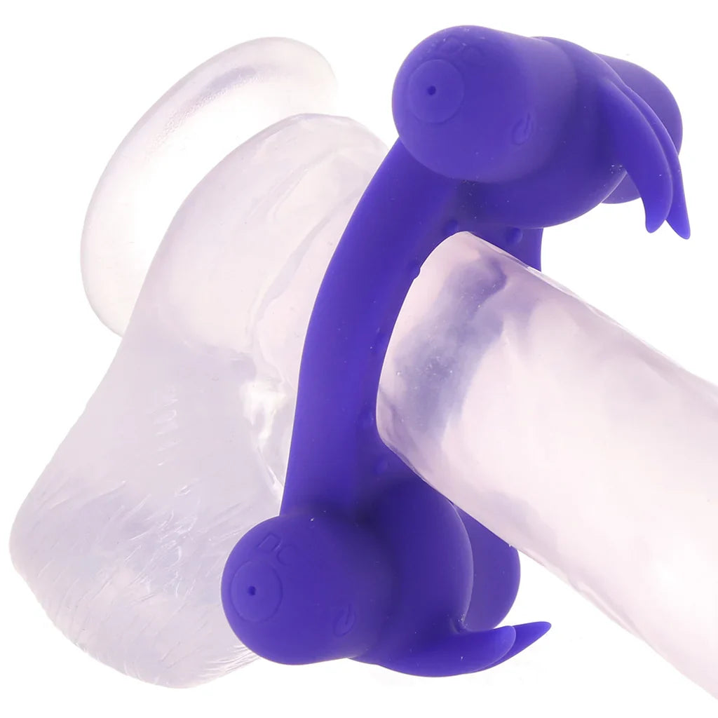 Silicone Triple Orgasm Enhancer Vibrating Ring – Edmonton adult boutique – features