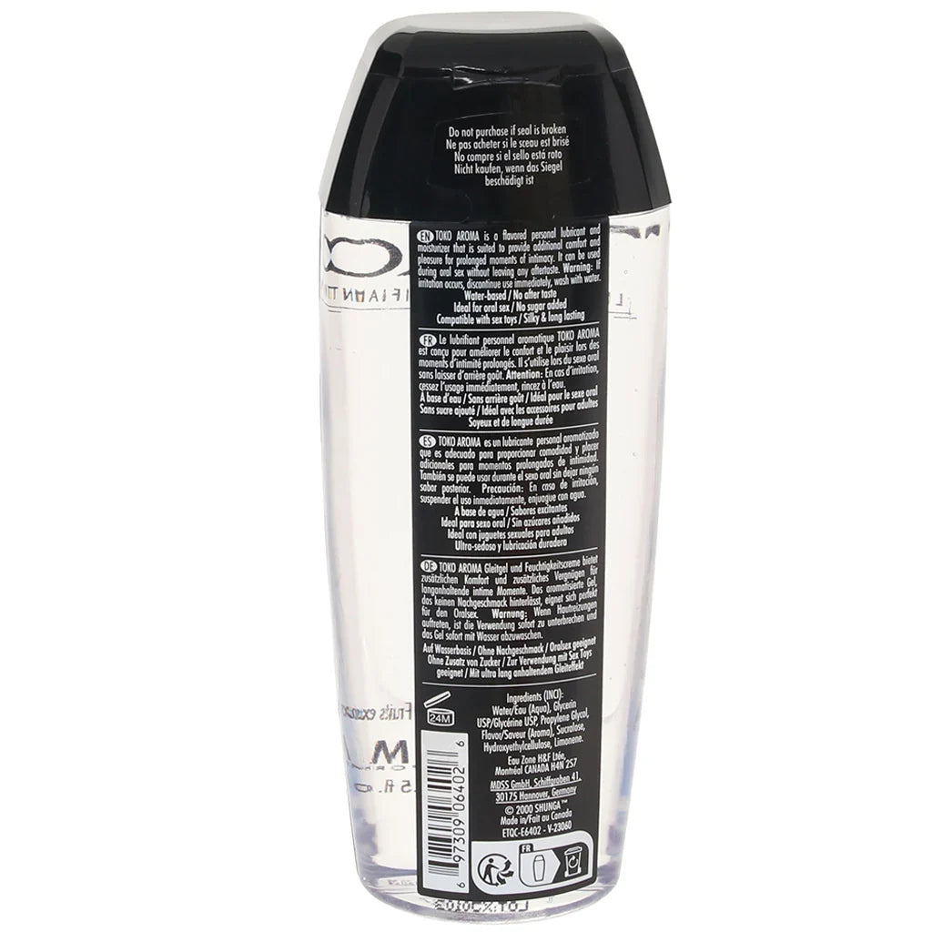 Toko Aroma Flavored Lube 5.5oz/163ml in Exotic Fruits – Edmonton adult store – close-up view