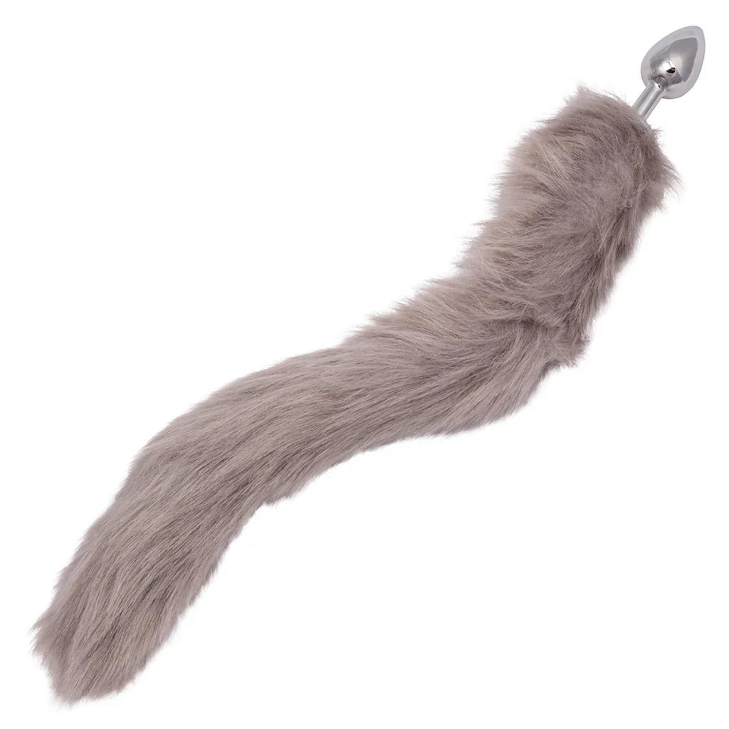 Running Wild Grey Tail Plug – Edmonton adult store – close-up view