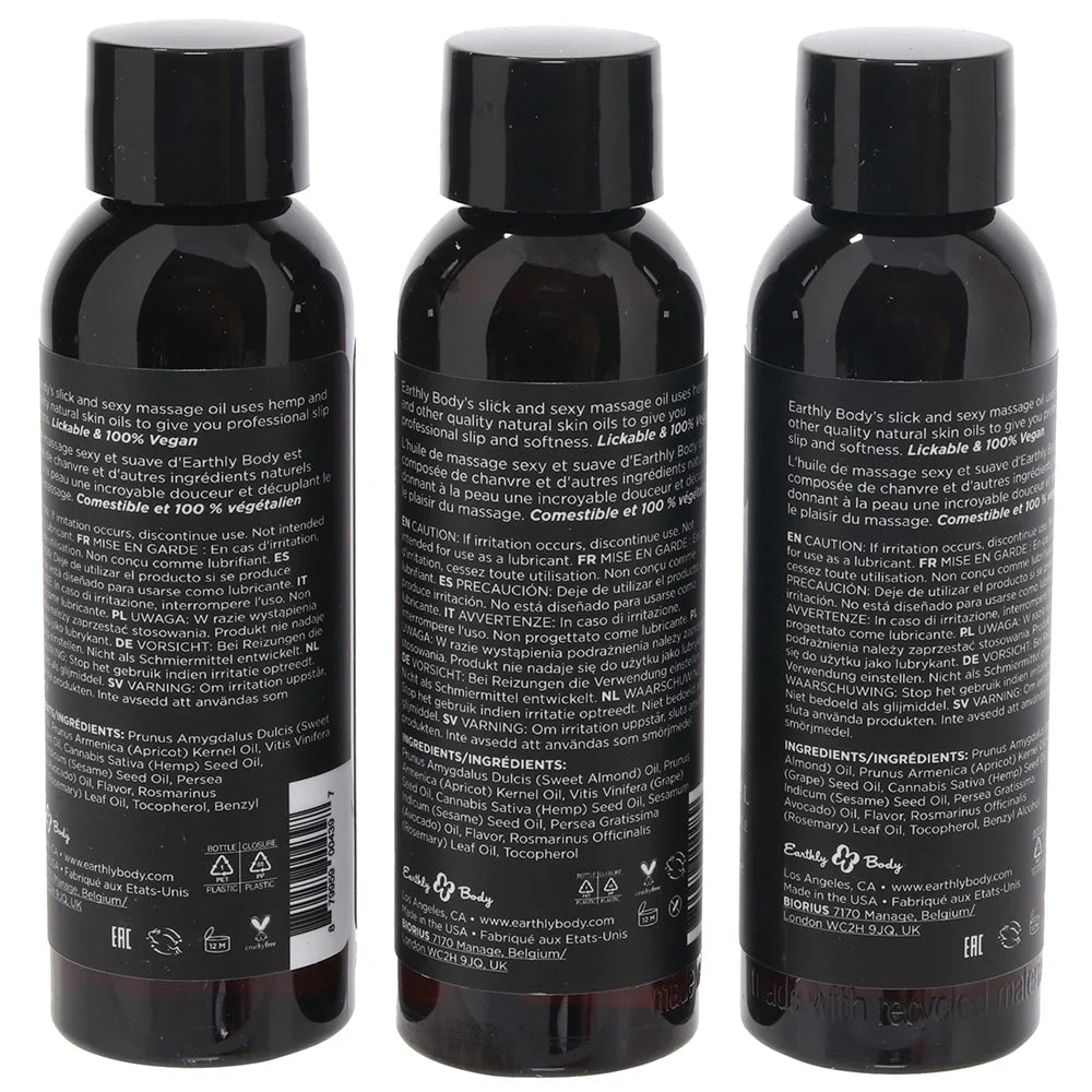 Edible Massage Oil Gift Set in Tropical – Edmonton adult store – close-up view