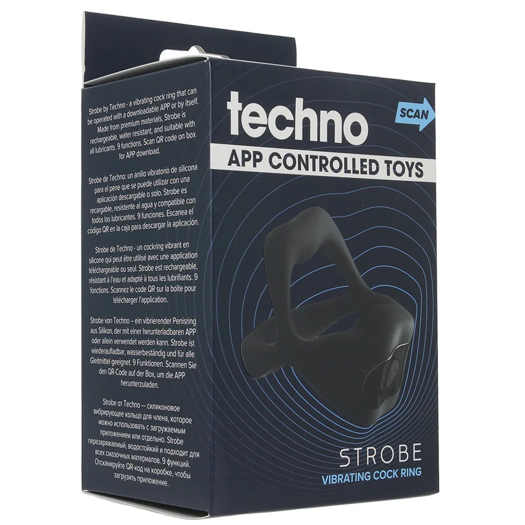 Techno Strobe Vibrating Cock Ring in Black — buy in Edmonton | Heaven Boutique