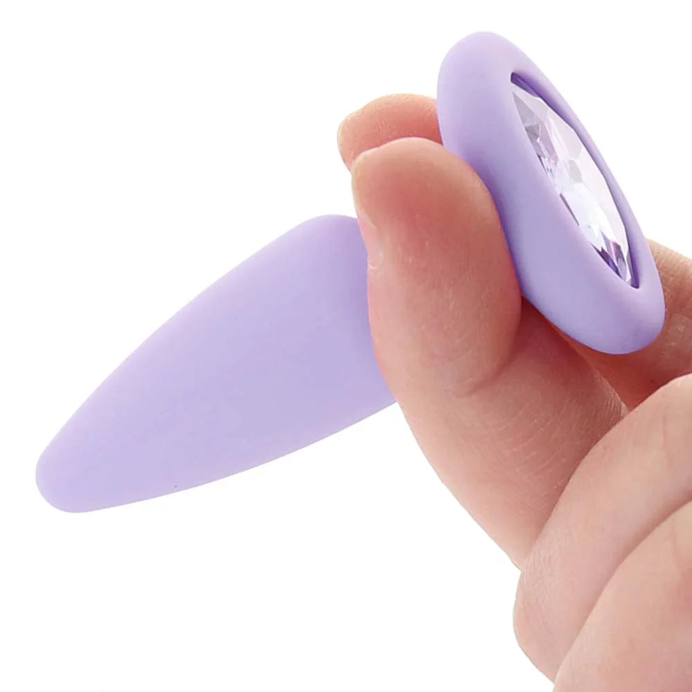 First Time Crystal Booty Anal Plug Set in Purple Edmonton – product detail