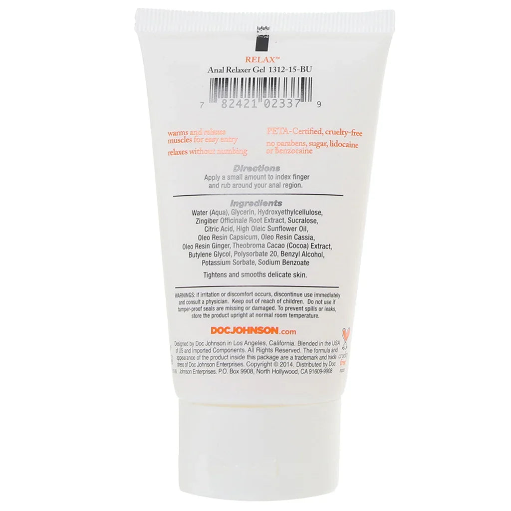 Relax Anal Relaxer in 2oz/56g - 2oz/56g – Heaven Boutique Edmonton – side view