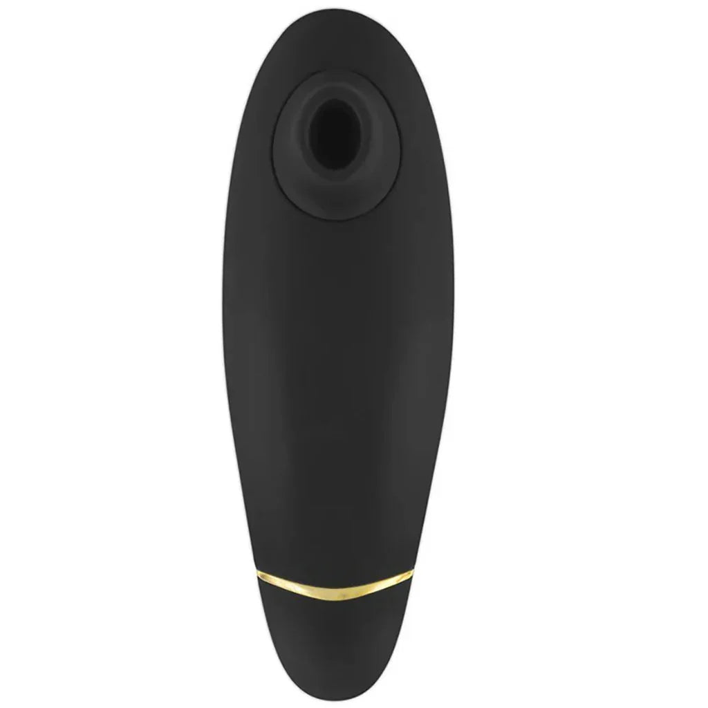Womanizer Premium 2 Pleasure Air Stimulator in Black – Edmonton adult shop – in use view
