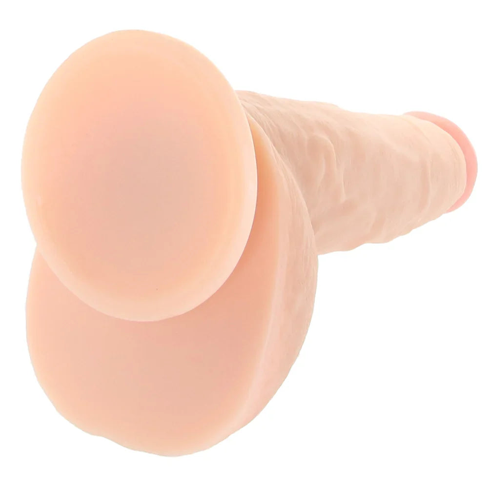 Master Cock Beefy Brad 9 Inch Ballsy Dildo in Light – Edmonton adult store – close-up view