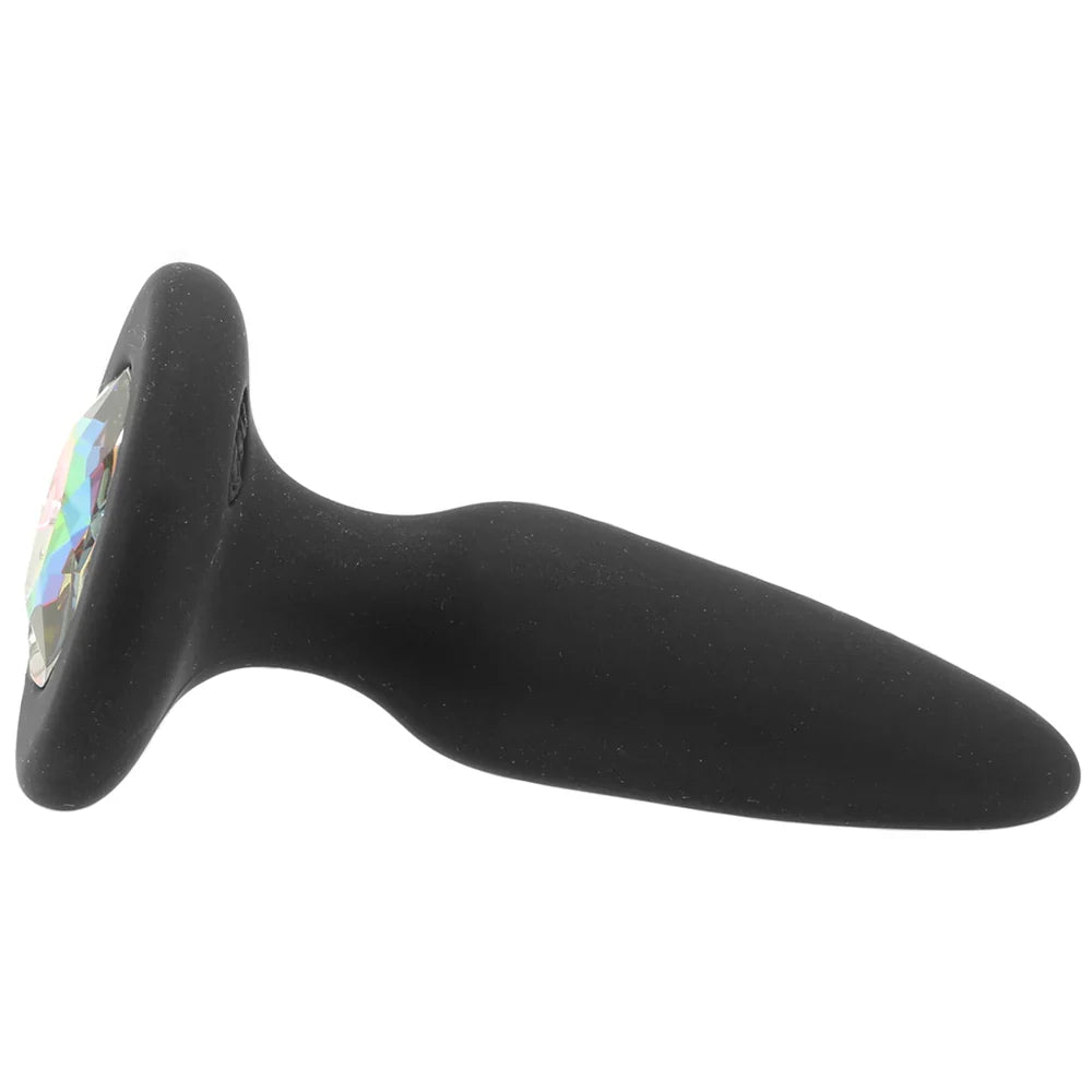 Glams Mini Rainbow Gem Silicone Butt Plug – Edmonton adult boutique – features
