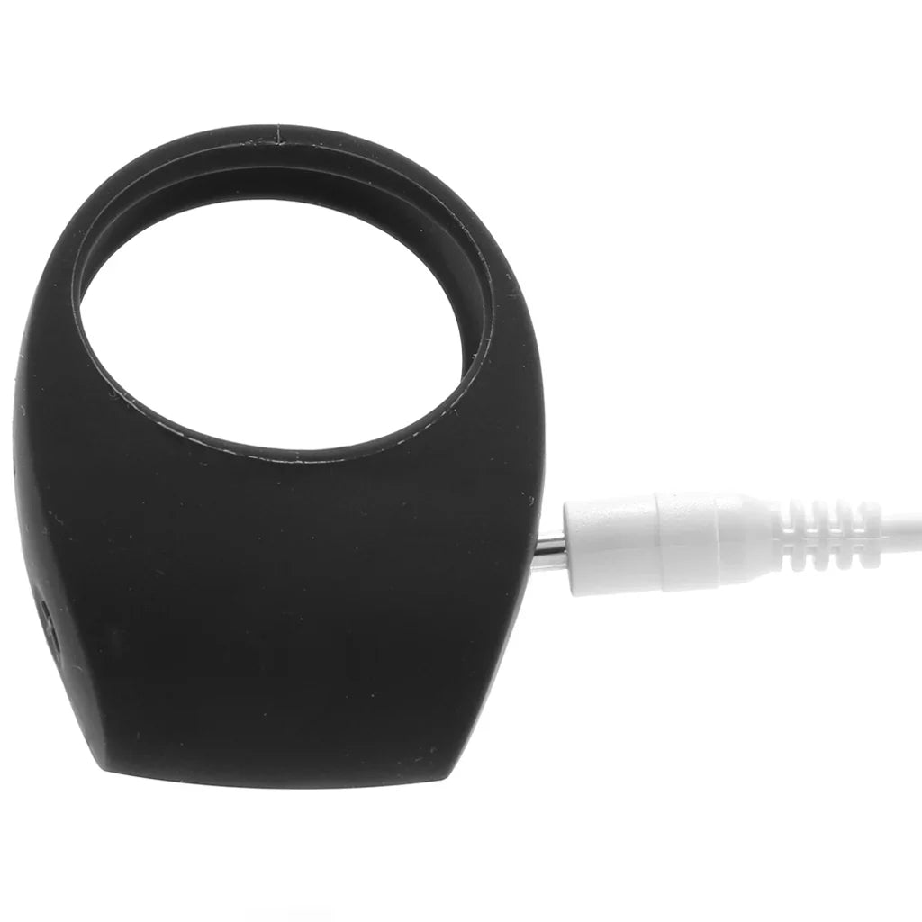 TOR 2 Vibrating Couples Ring in Black – Heaven Boutique Edmonton – side view