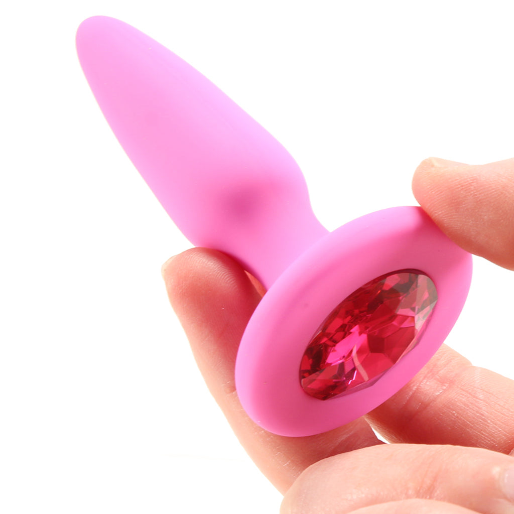 Glams Mini Pink Gem Silicone Butt Plug — Heaven Boutique Edmonton 4