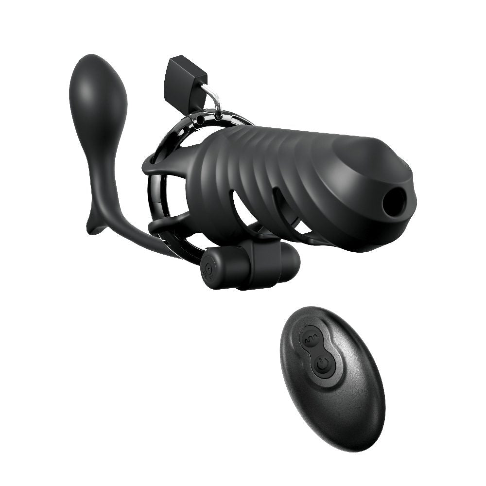Vibrating Cock Blocker w/Ass-Gasm Plug — photo 2