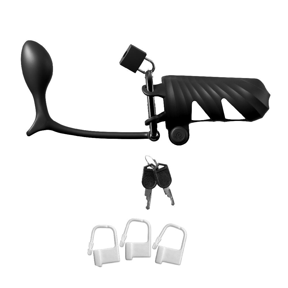 Vibrating Cock Blocker w/Ass-Gasm Plug — photo 3