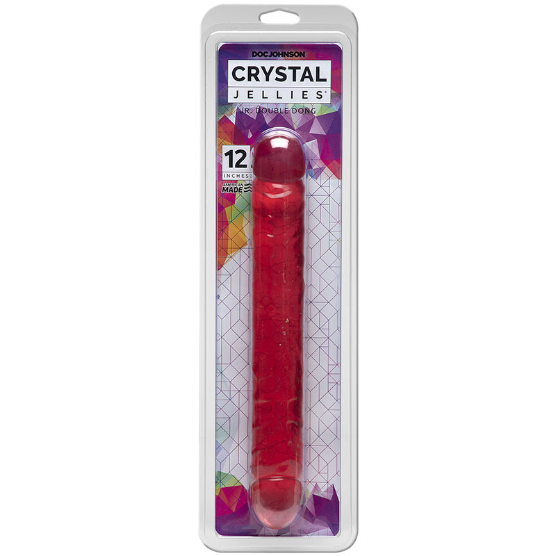 Jr. Double Dong Pink Crystal Jelly 12″