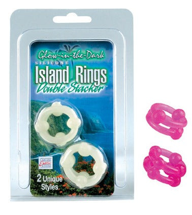 Silicone Island Rings Double Stacker Pink — photo 2