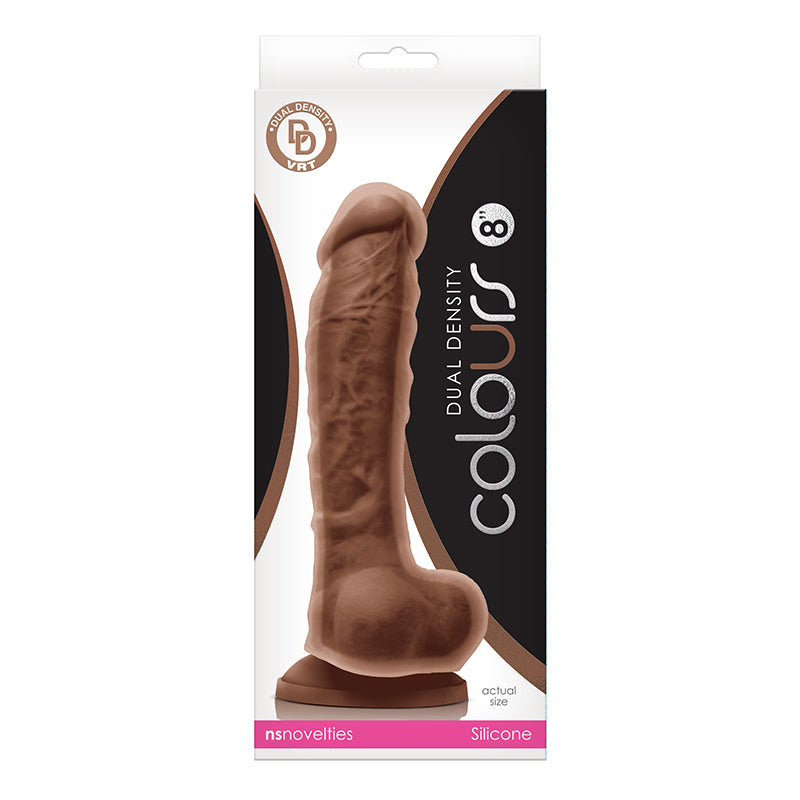 Colours Dual Density 8″ Dildo Brown — photo 2