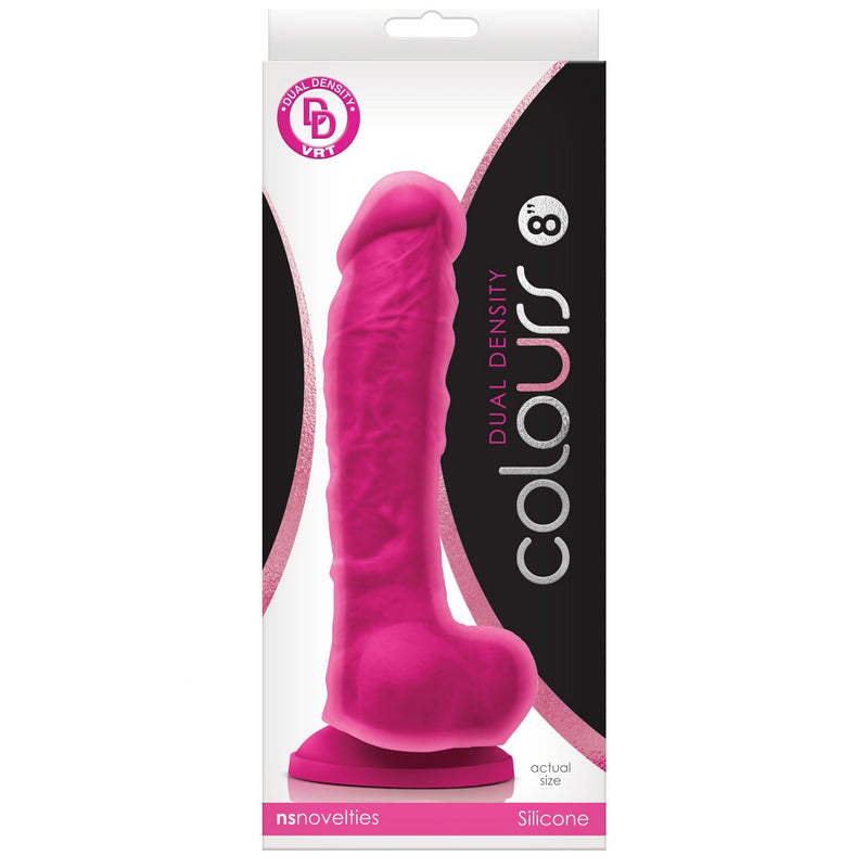 Colours Dual Density 8″ Dildo Pink