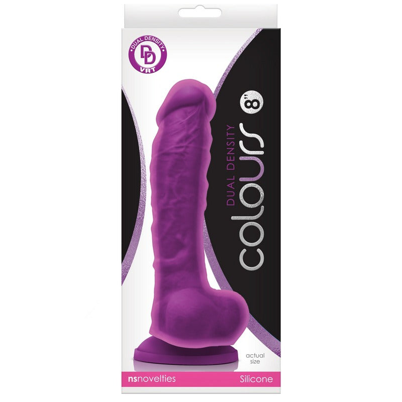 Colours Dual Density 8″ Dildo Purple