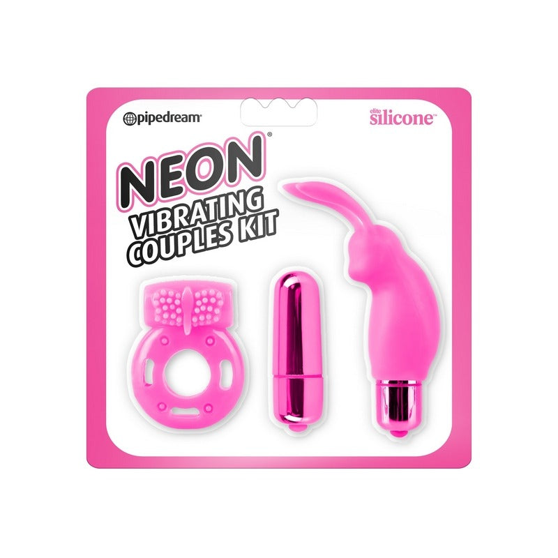 Neon Vibrating Couples Kit Pink — photo 2