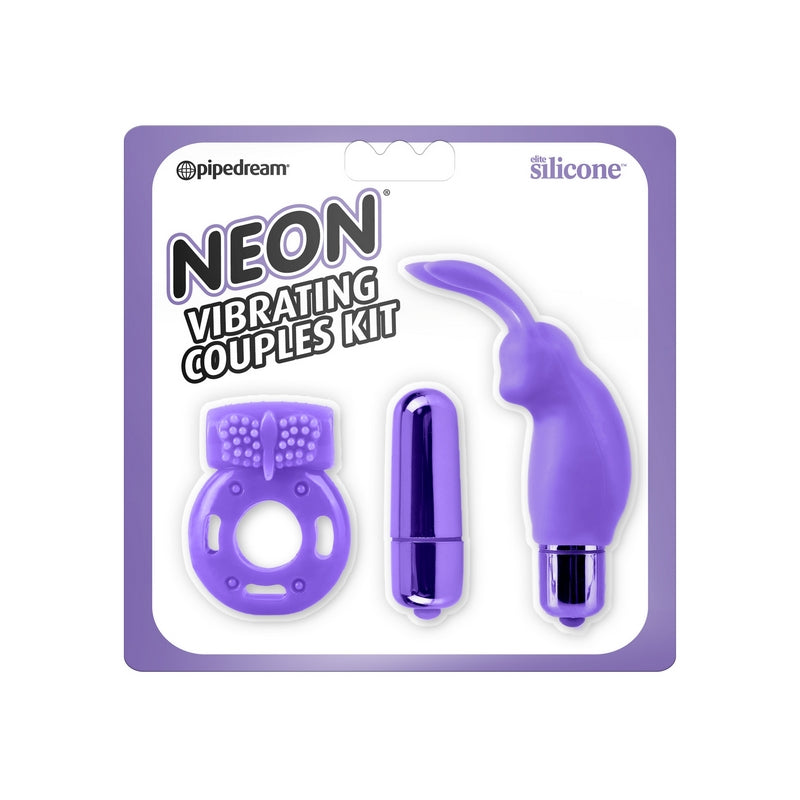 Neon Vibrating Couples Kit Purple — photo 2