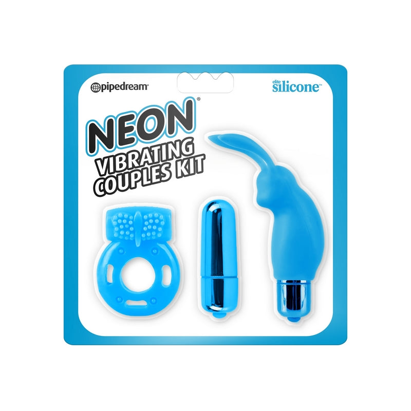 Neon Vibrating Couples Kit Blue — photo 2
