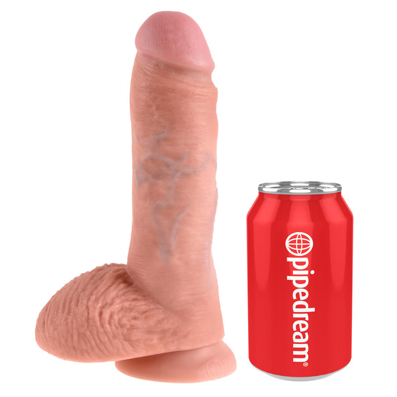 King Cock 8″ Cock with Balls Beige — photo 4