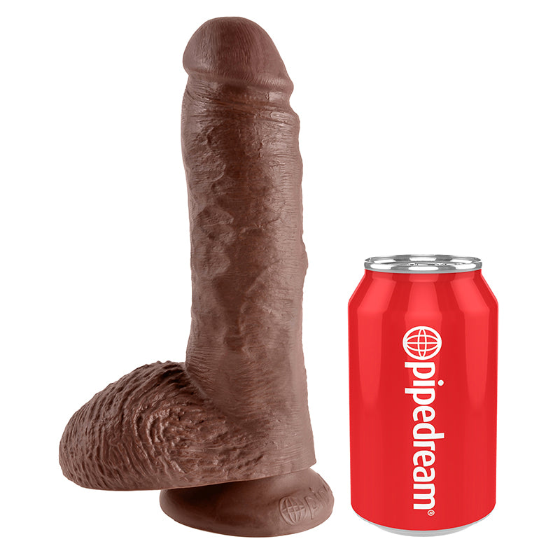 King Cock 8″ Cock with Balls Brown — photo 5